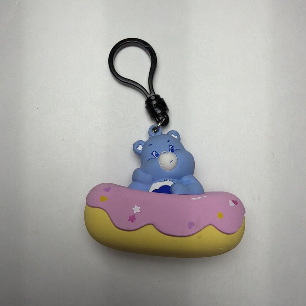 Care Bears Blue Grumpy Bear Donut Keychain Clip